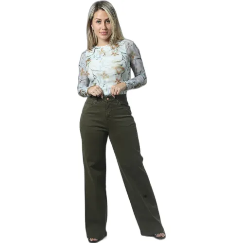 FORDAN JEANS Pantalon Mujer 3867 Bolsillo Parche Bota Recta