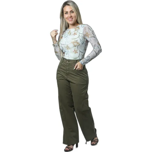 FORDAN JEANS Pantalon Mujer 3976 C/Elastico Y Bols. Ojal En Costado