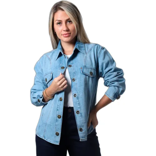 FORDAN JEANS Camisaco Mujer 3990 C/Puño Regulable M/Larga-Broche