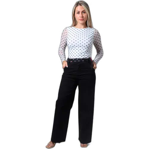 FORDAN JEANS Pantalon Mujer 3992 Recto Corte Diagonal Y Elastico Cint.