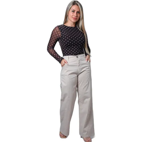 FORDAN JEANS Pantalon Mujer 3992 Recto Corte Diagonal Y Elastico Cint.