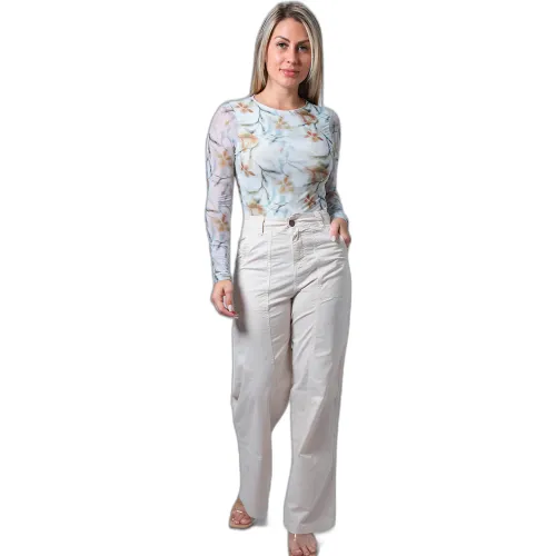 FORDAN JEANS Pantalon Mujer 3995 C/Cortes A Los Costados Y Bols.Parche