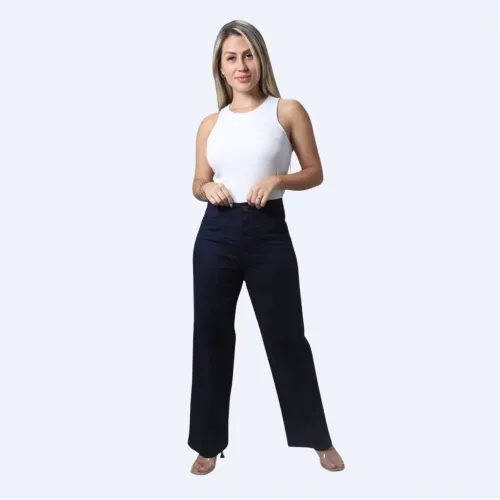 FORDAN JEANS Pantalon Mujer 3995 C/Cortes A Los Costados Y Bols.Parche