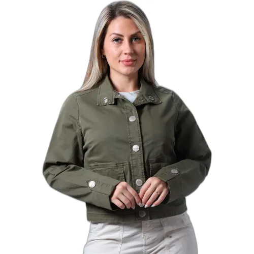 FORDAN JEANS Casaca Mujer 3997 Corta Bolsillo Ojal Con Tapa