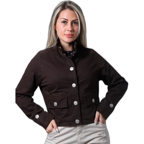 FORDAN JEANS Casaca Mujer 3997 Corta Bolsillo Ojal Con Tapa