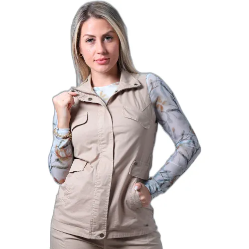 FORDAN JEANS Chaleco Mujer 3998 C/Bolsillo Ojal Y Tapas Inclinadas