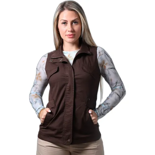 FORDAN JEANS Chaleco Mujer 3998 C/Bolsillo Ojal Y Tapas Inclinadas