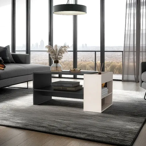 TUHOME Mesa Centro Adel Capri Y Wengue 42,0x91,0x45,0 Cm