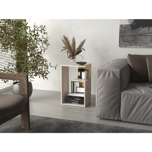 TUHOME Mesa Lateral Everett Capri Y Fresno 63,4x39,8x30,0 Cm