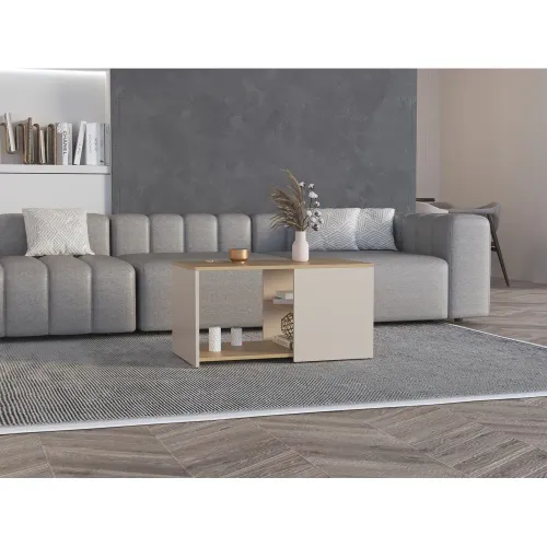 TUHOME Mesa Centro Adel Capri Y Fresno 42,1x80,0x45,0 Cm