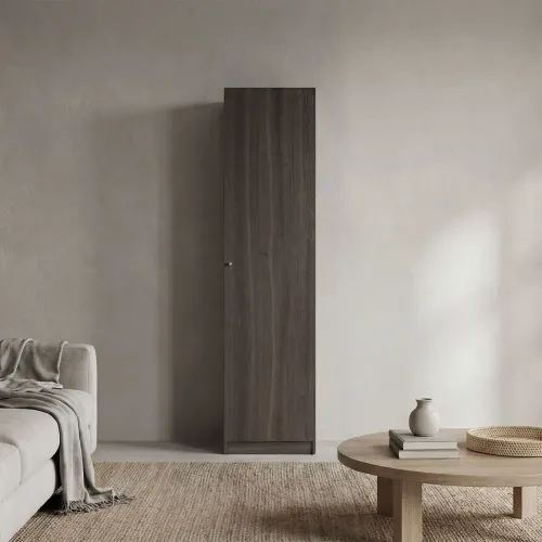 TUHOME Estante 1 Puerta Home-E5 Milan Y Blanco 180,6x45,0x31,4 Cm