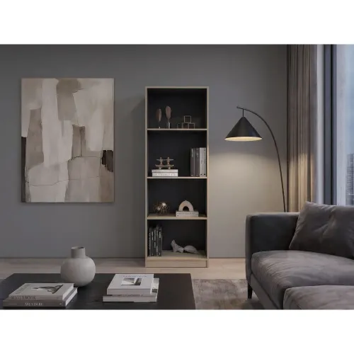 TUHOME Estante 4 Niveles Home-E1 Cartagena Y Wengue 180,6x62,8x29,9 Cm