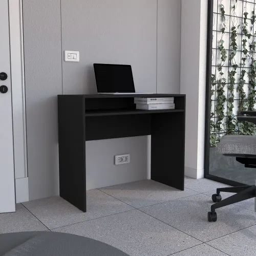 TUHOME Escritorio Recto Stella Wengue 77,6x89,2x42,0 Cm