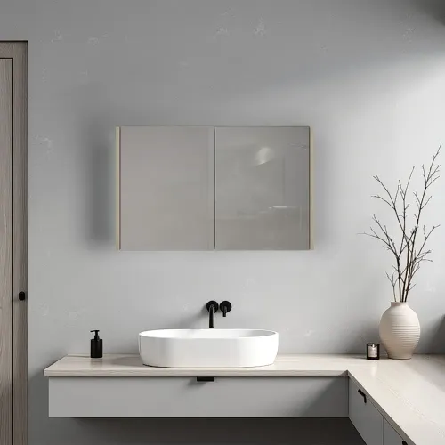 TUHOME Botiquin 2 Puertas Con Espejo M80 Cartagena 50,0x80,0x14,1 Cm