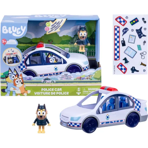 BLUEY Vehiculo Con Figura Policial
