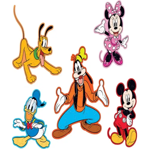 Disney Varios Rompecabezas Con 5 Figuras Forma Mickey Mouse