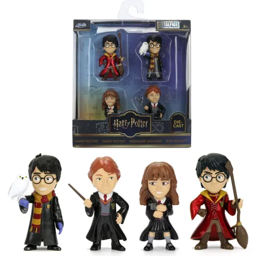HARRY POTTER Pack X4 Figuras De Metal 2.5plg - Jada