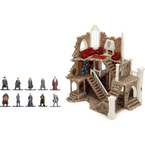 HARRY POTTER Torre Gryffindor Con 10 Figuras De Metal 1.65plg - Jada