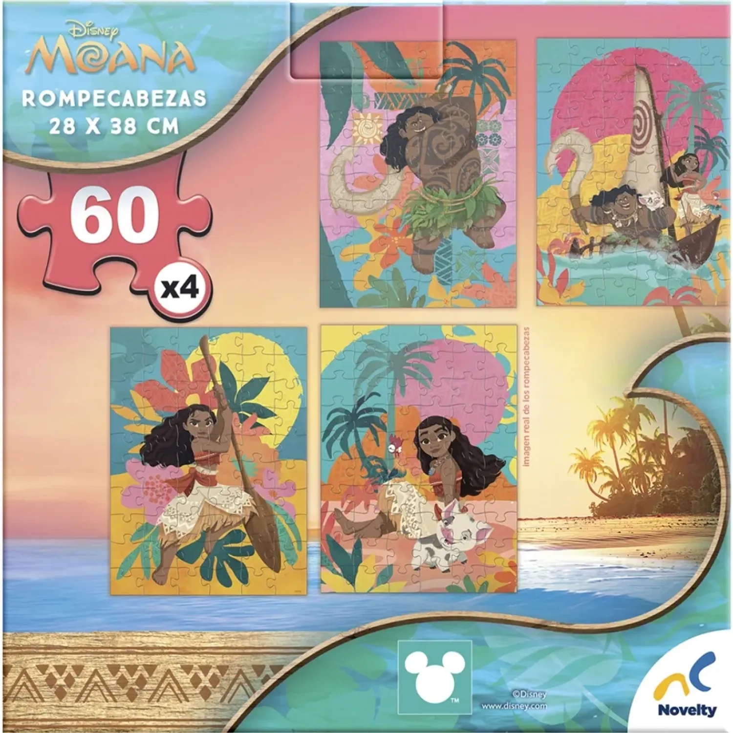 Rompecabezas Moana 4 En 1 color varios | Platanitos