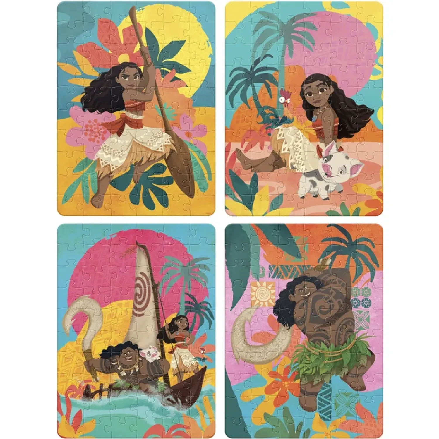 Rompecabezas Moana 4 En 1 color varios | Platanitos