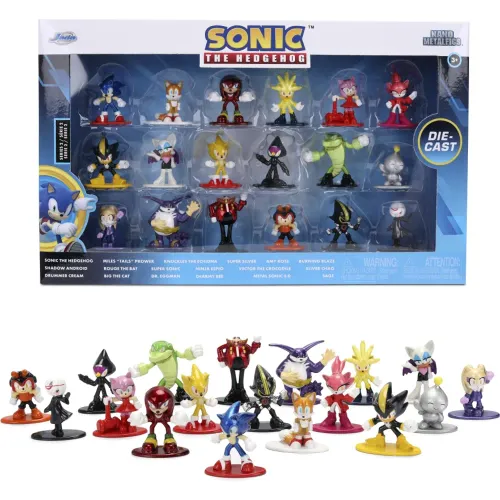 Set Sonic De 18 Figuras De Metal 1.65plg - Jada color varios | Platanitos