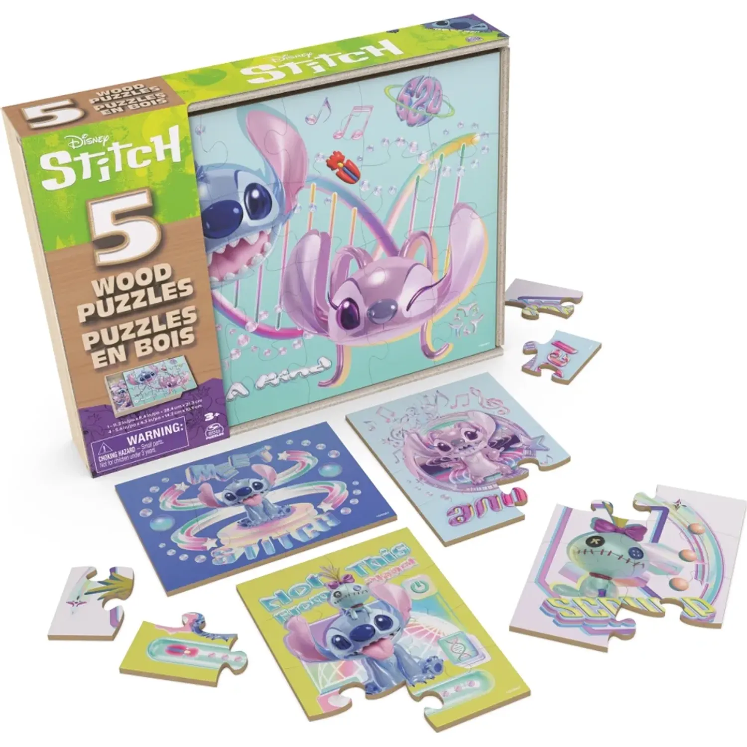 STITCH Pack Stitch X5 Rompecabezas De Madera color varios | Platanitos