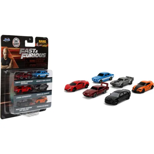 RAPIDOS Y FURIOSOS Pack X6 Vehículos De Juguetes Diecast 1.65plg A - Jada