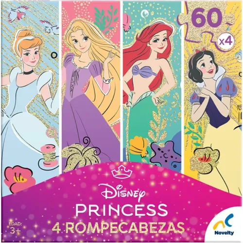Disney Rompecabezas 4 En 1 Disney Princesas 60 Piezas