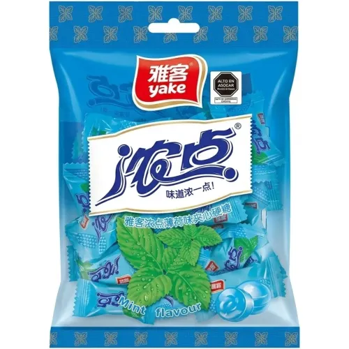 YAKE Caramelos Rellenos Con Crema Sabor Menta 100 Gr