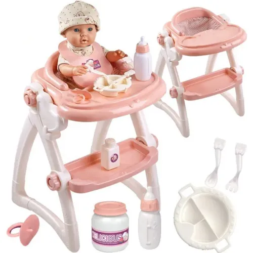 GENERICO Set De  Silla De Comer Armable Con Muñeca