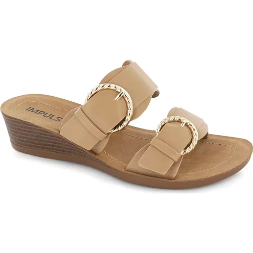 Impuls Sandalias Cuña Mujer Yadi16 Beige