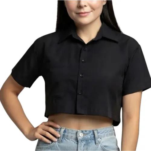 ANGELS Camisa Mujer Paty Crop Manga Corta