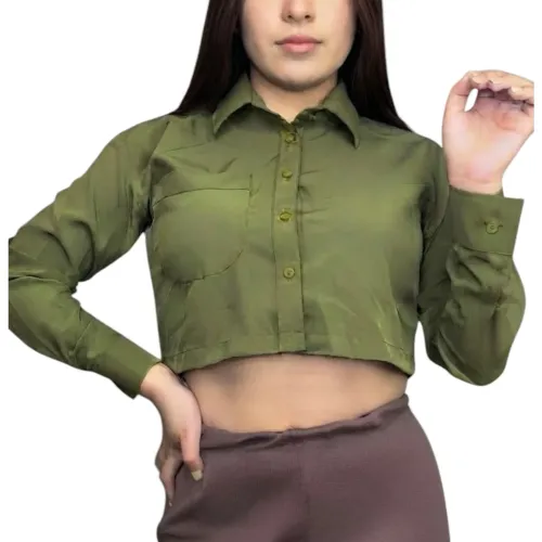 ANGELS Camisa Mujer Mel Crop Manga Larga