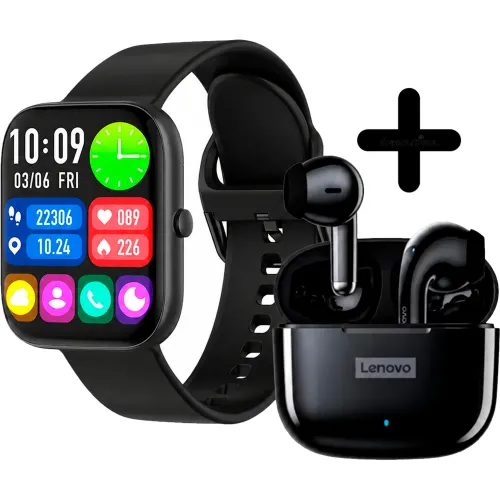 VIDVIE Combo Smartwatch Vidvie Sw1618 + Audífonos Inalambricos Lenovo Lp40 Pro