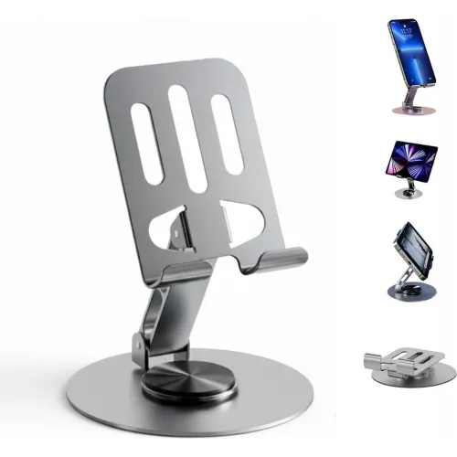 GENERICO Soporte Para Celular De Metal 8562 Plegable Giratorio 360