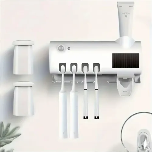 GENERICO Porta Cepillos Esterilizador Uv Con Dispensador Automático Pasta Dental