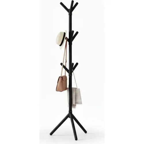 GENERICO Perchero De Pie Estante Organizador Colgador De Ropa 160cm Negro