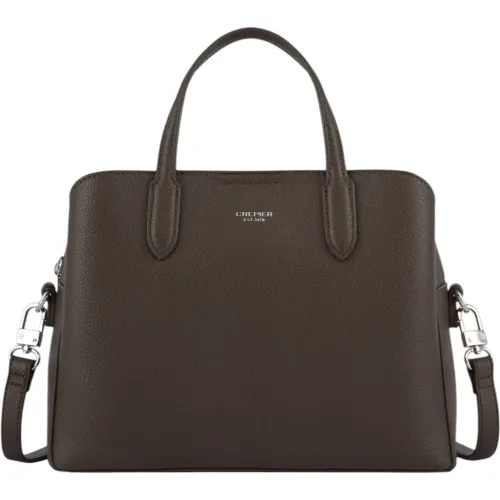 CREPIER Satchel Moirana Mediano Marrón