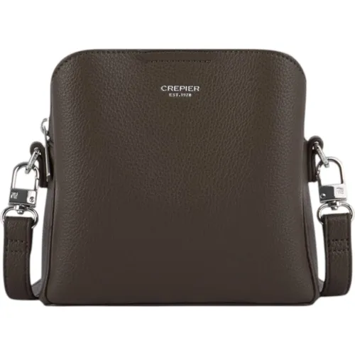 CREPIER Crossbody Moirana Chico Marrón
