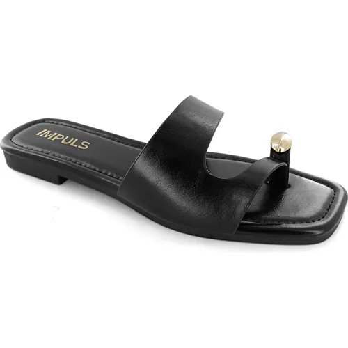 Impuls Sandalias Flats Mujer Aixa26 Negro