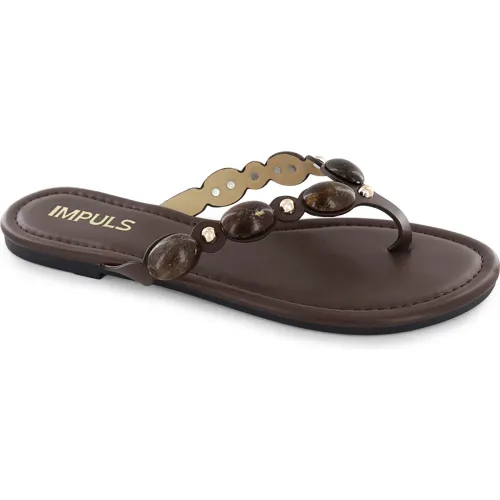Impuls Sandalias Flats Mujer Aixa35 Chocolate