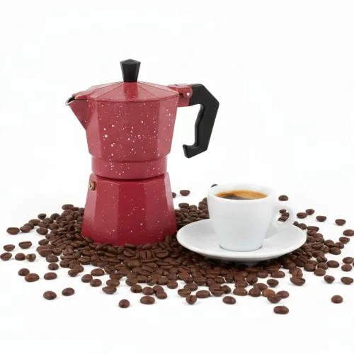 PENTHA Cafetera Moka Espress 3 Tazas 150ml Color Rojo