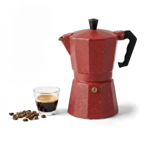 PENTHA Cafetera Italiana Moka 6 Tazas Rojo 300ml
