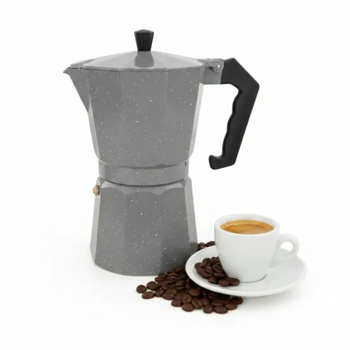 PENTHA Cafetera Italiana Moka 9 Tazas Plomo 450ml