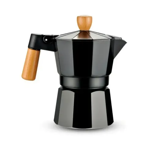 PENTHA Cafetera Moka Italiana 3 Tazas 150ml Negro