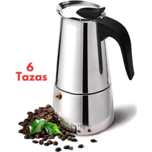PENTHA Cafetera Espress Maker Italiana Acero Inox 6 Tazas