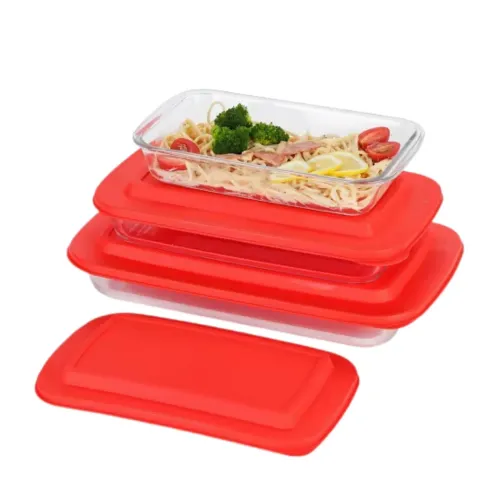PENTHA Fuente Vidrio Templado Con Tapa 6 Piezas