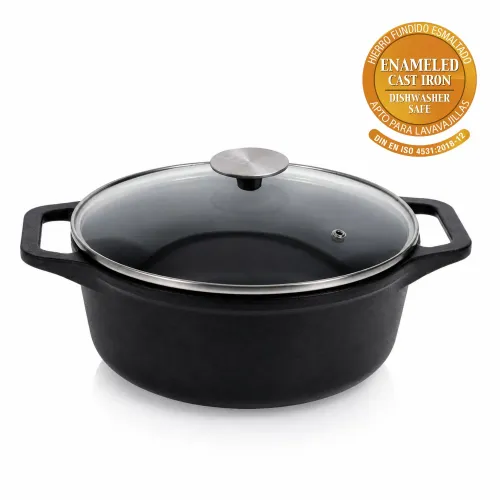 PENTHA Olla 4qt N°24 Horno Holandes C/T Vidrio3.8l Esmaltado