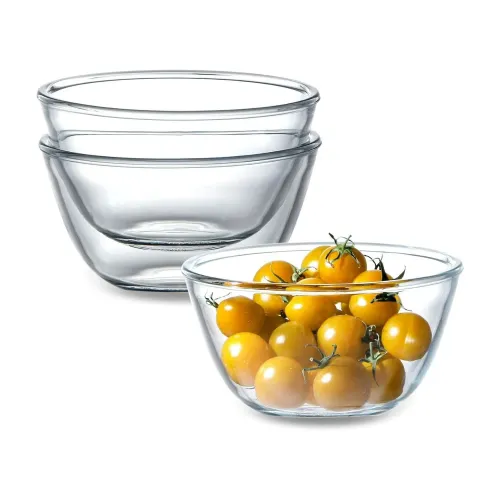 PENTHA Tazón Redondo De Vidrio 3 Unidades 900ml, 1300ml Y 1800ml