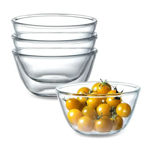 PENTHA Tazón Redondo De Vidrio 4 Unidades, 2 De 900ml, 1300ml Y 1800ml